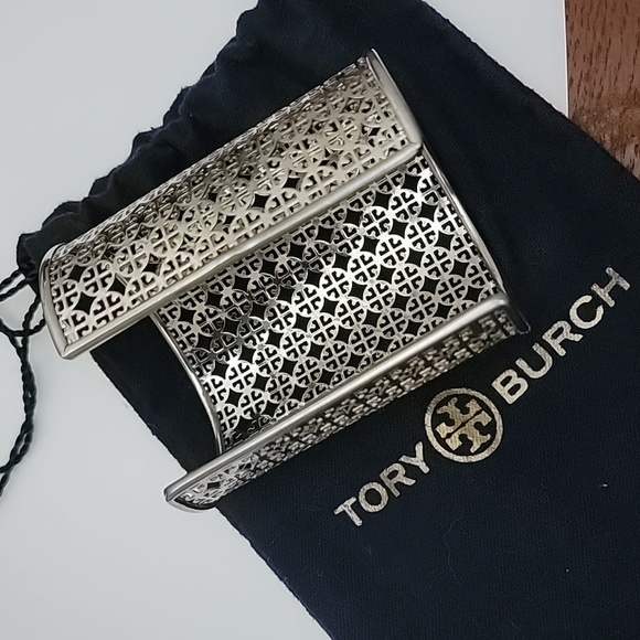 Tory Burch Intricate Silver Cuff Bracelet - Picture 3 of 12